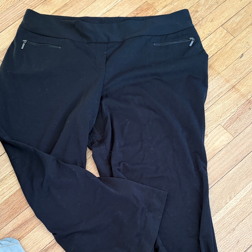 Black Wide-Leg Pants with Zipper Pockets 18/20